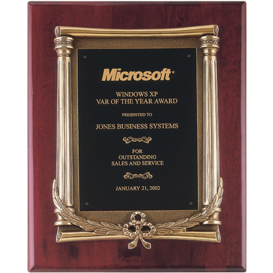 Cast Bronze Roman Rosewood Plaque 10.5" x 13" / Rosewood