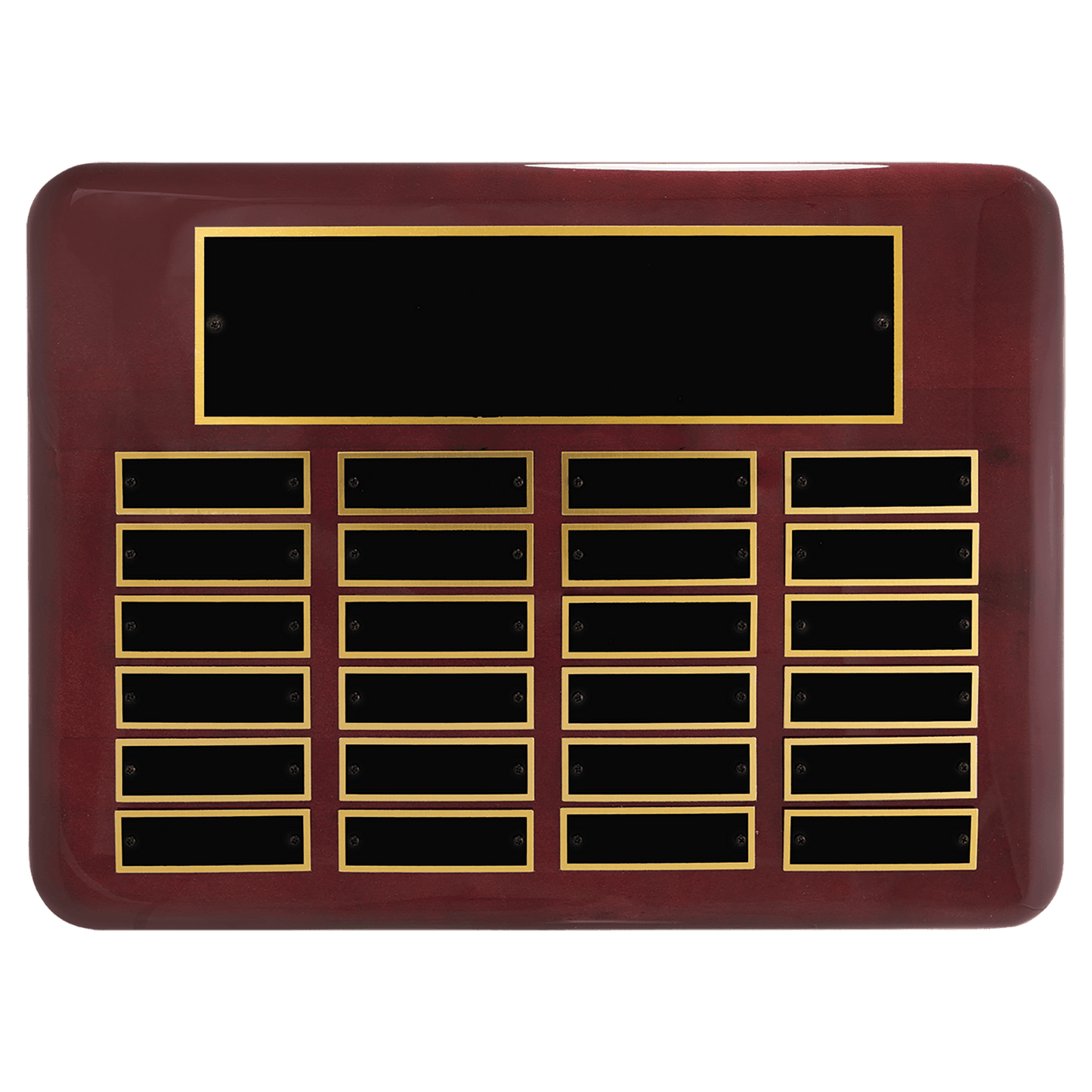 Rosewood Perpetual Plaque 4500 11" x 15" - 24 Plates / Rosewood