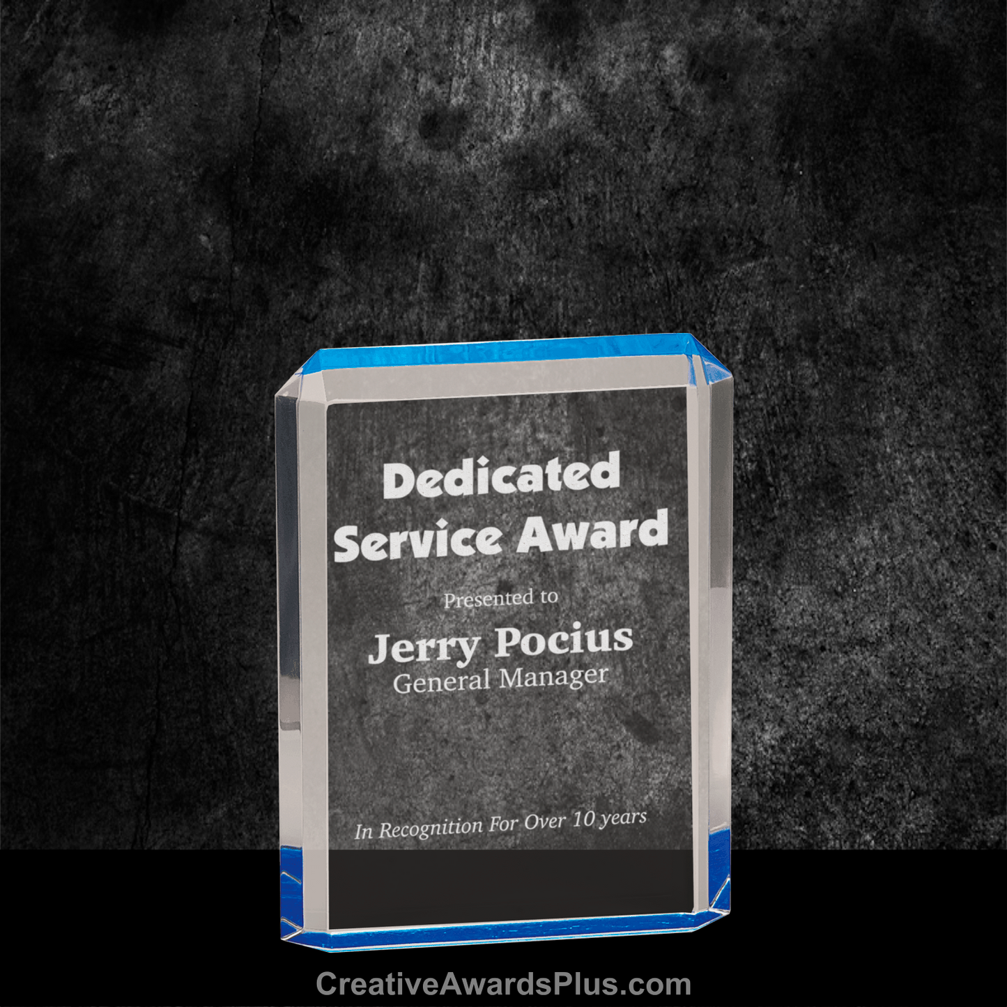 Premier Rectangular Acrylic Award 6.25" / Blue