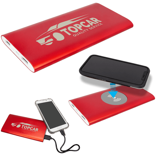Power Bank 5 7/8"(L) x 2 7/8"(H) x 7/16" (W) / Red