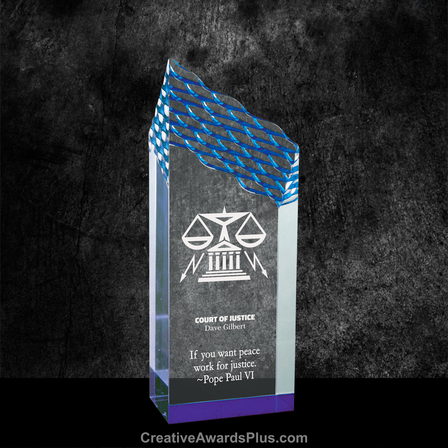 Riptide Acrylic Award 8" / Blue