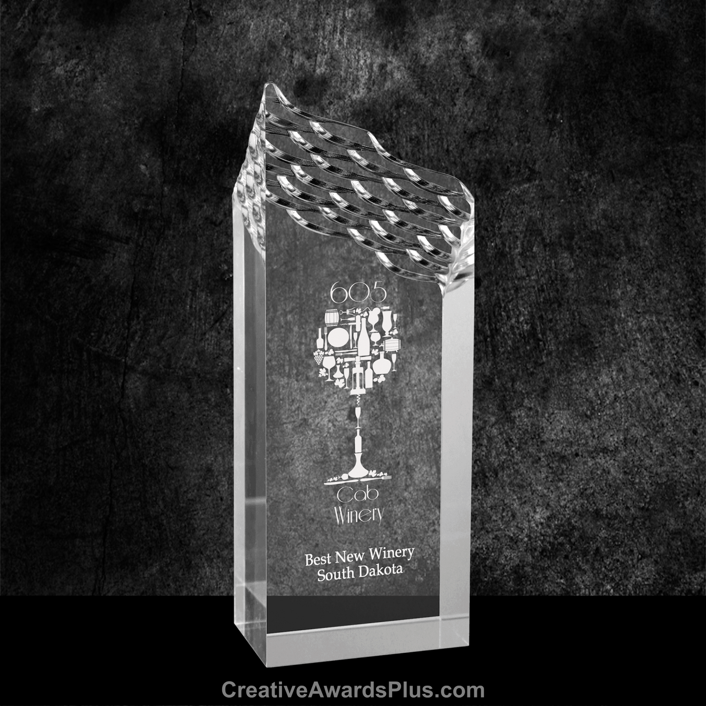 Riptide Acrylic Award 8" / Silver