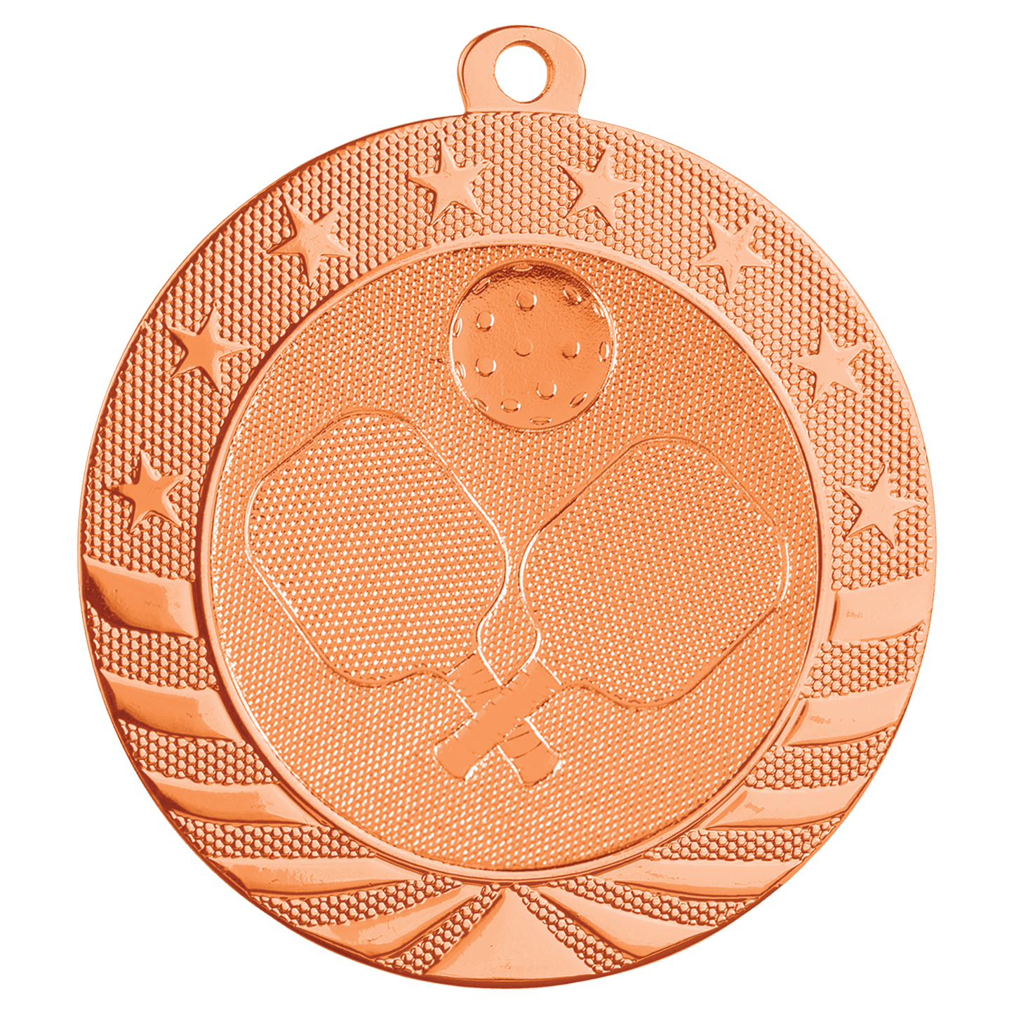 Pickleball Starbrite Medal 2.75" / Bronze (Copper Tone)