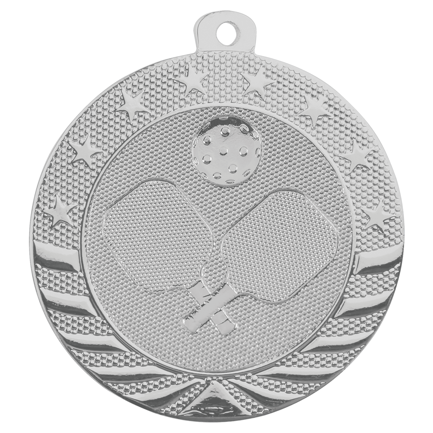 Pickleball Starbrite Medal 2.75" / Silver
