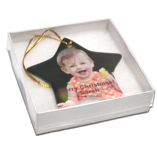 Ceramic Star Ornament 3" / White