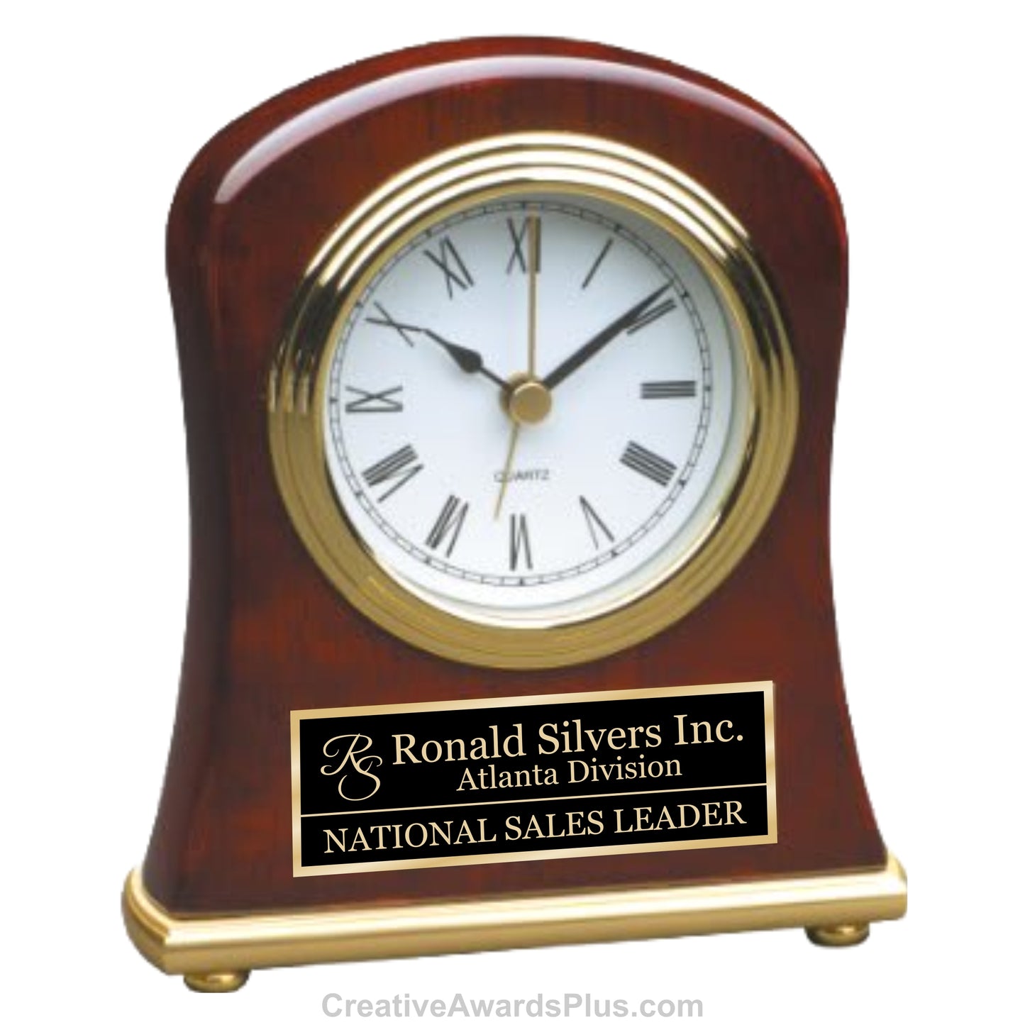 Rosewood Bell Shaped Clock 5" / Rosewood