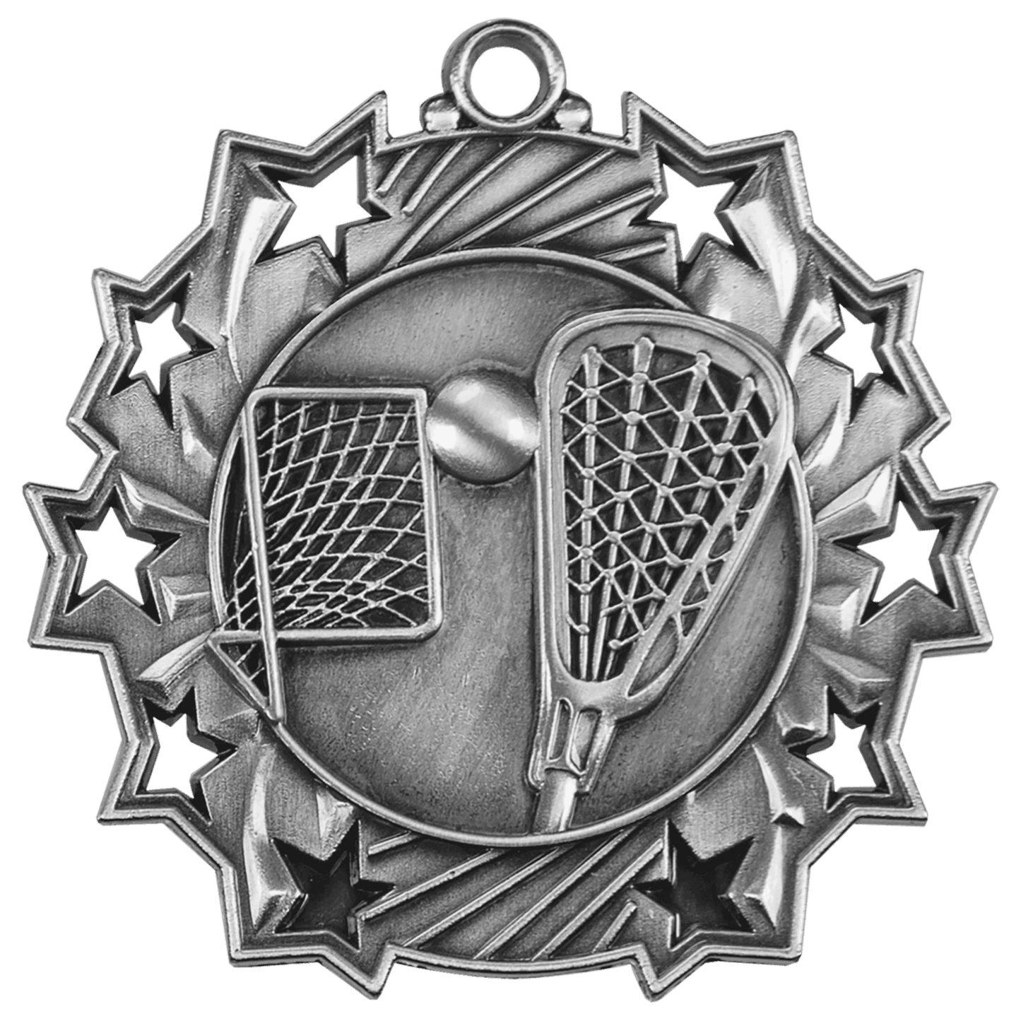 Ten Star LaCrosse Medal 2.25" / Silver