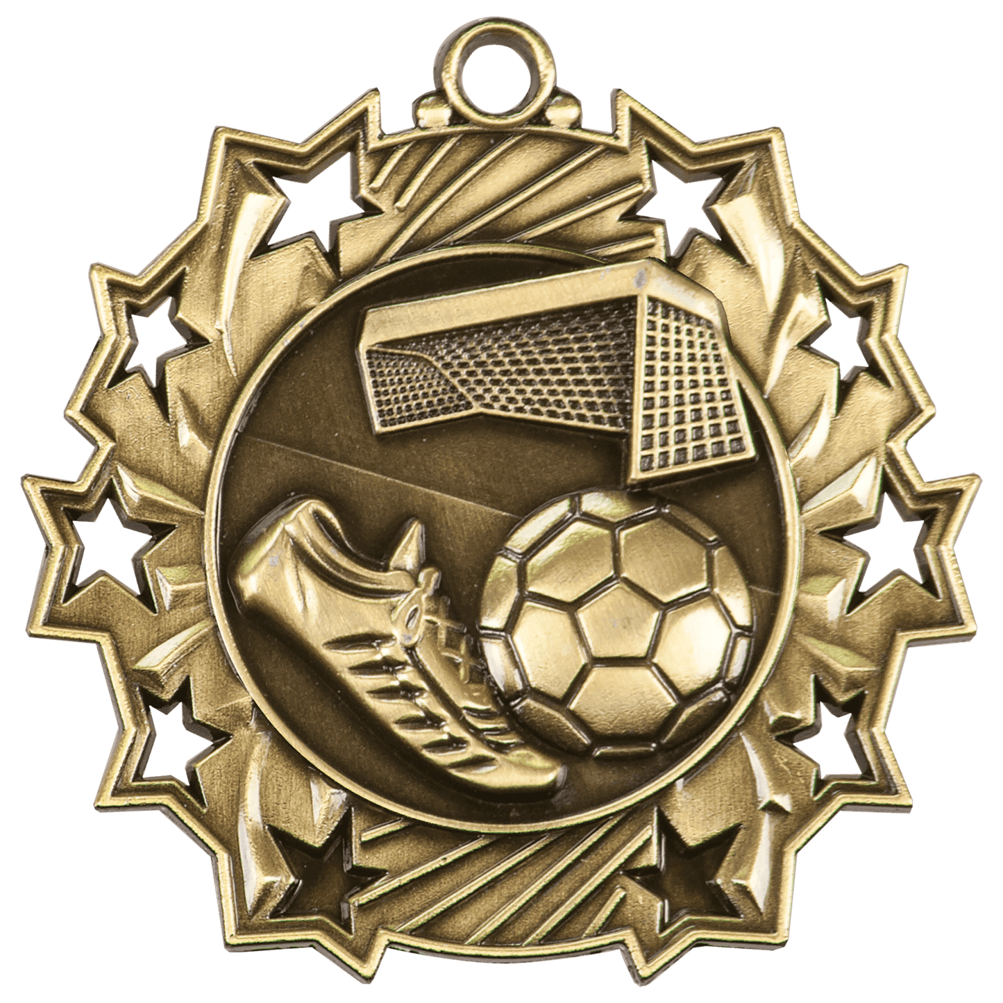 Ten Star Soccer Medal 2.25" / Gold