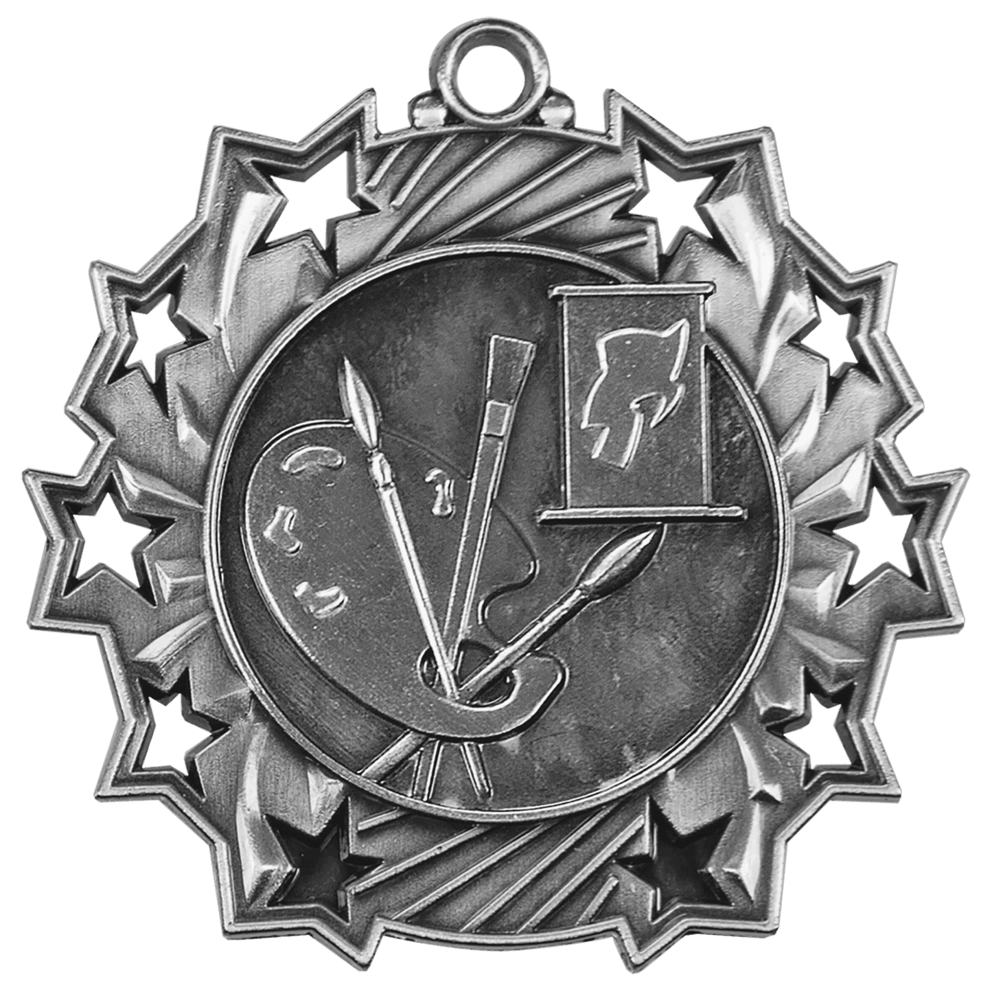 Ten Star Art Medal 2.25" / Silver