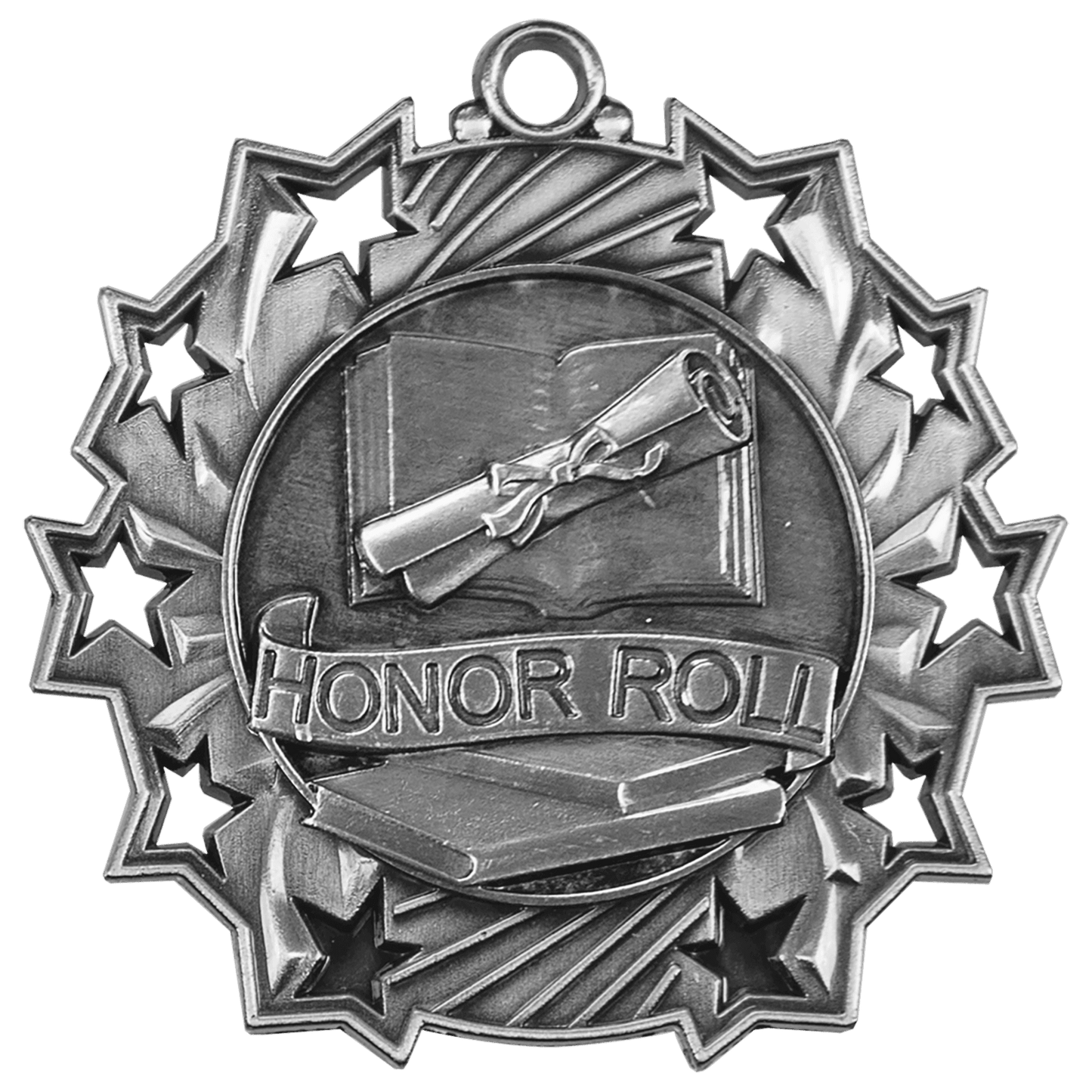 Ten Star Honor Roll Medal 2.25" / Silver