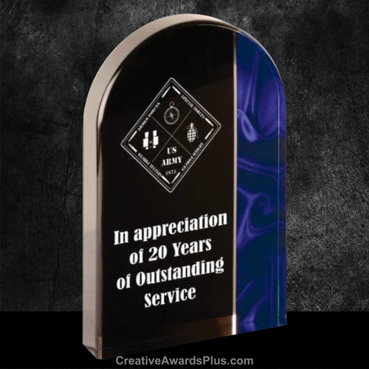 Arch Velvet Acrylic 8" / Blue