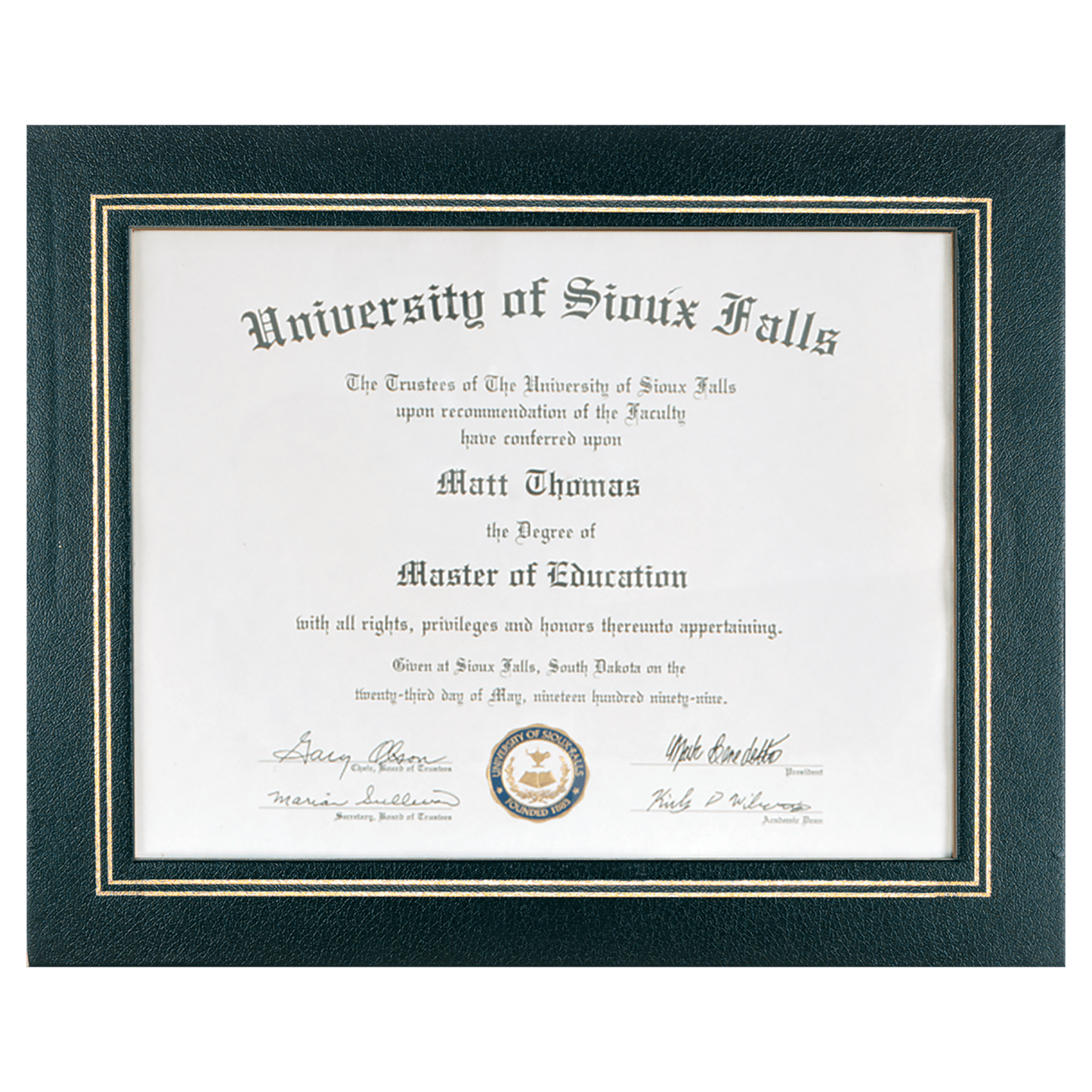 Certificate Holder 10.75" x 13.25" / Black