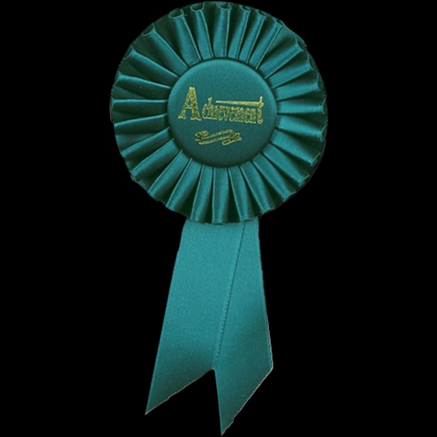 Small Rosette Achievement Ribbon 6.5" / Teal