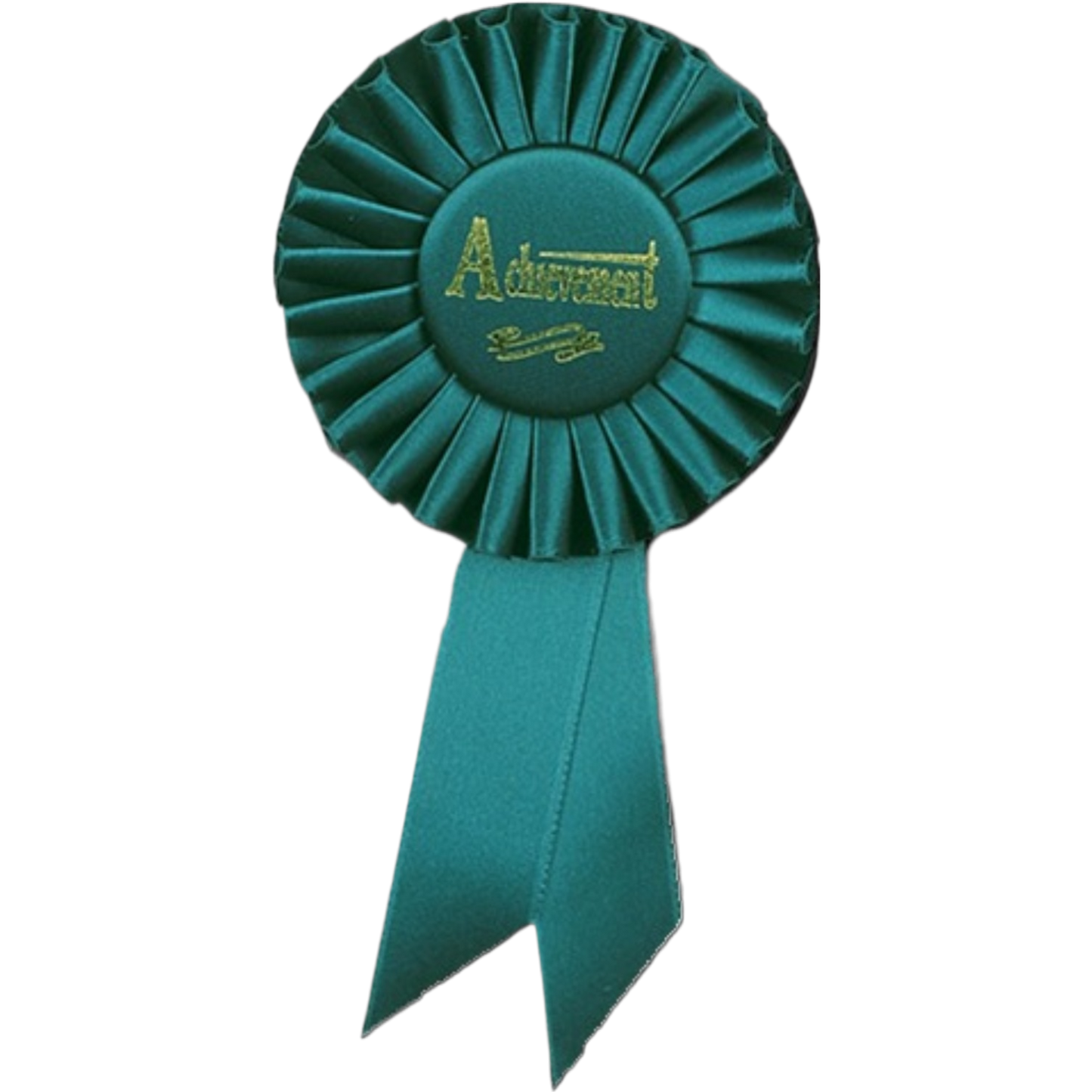 Small Rosette Achievement Ribbon 6.5" / Teal