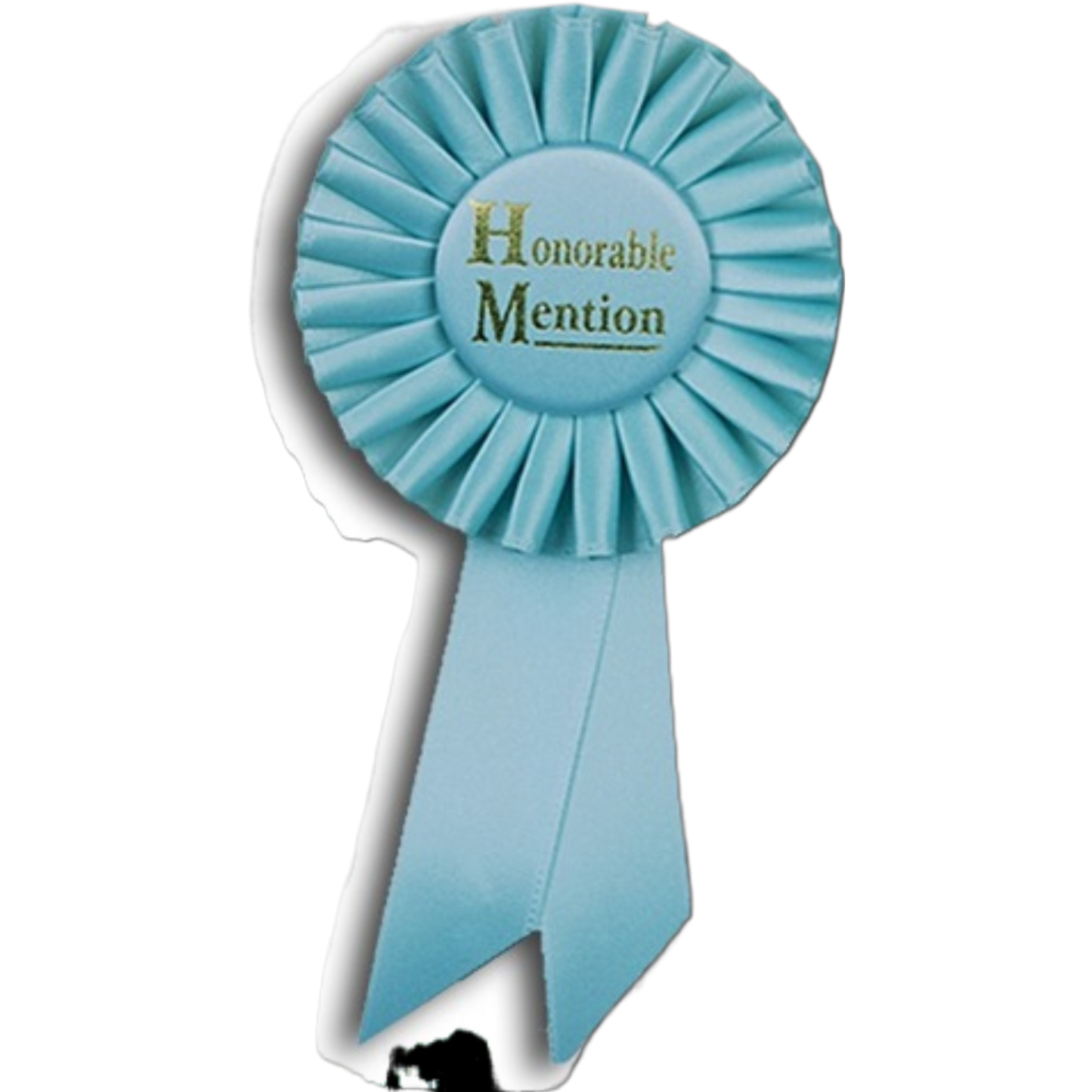 Small Rosette Honorable Mention Ribbon 6.5" / Light Blue