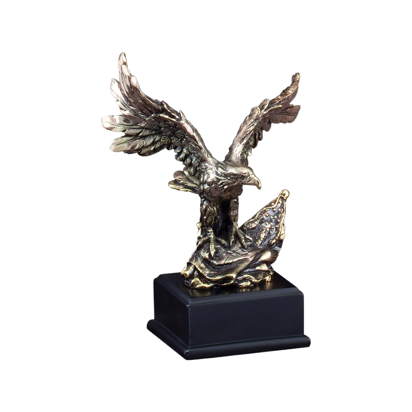Gold Eagle Clinching Flag 7.5"