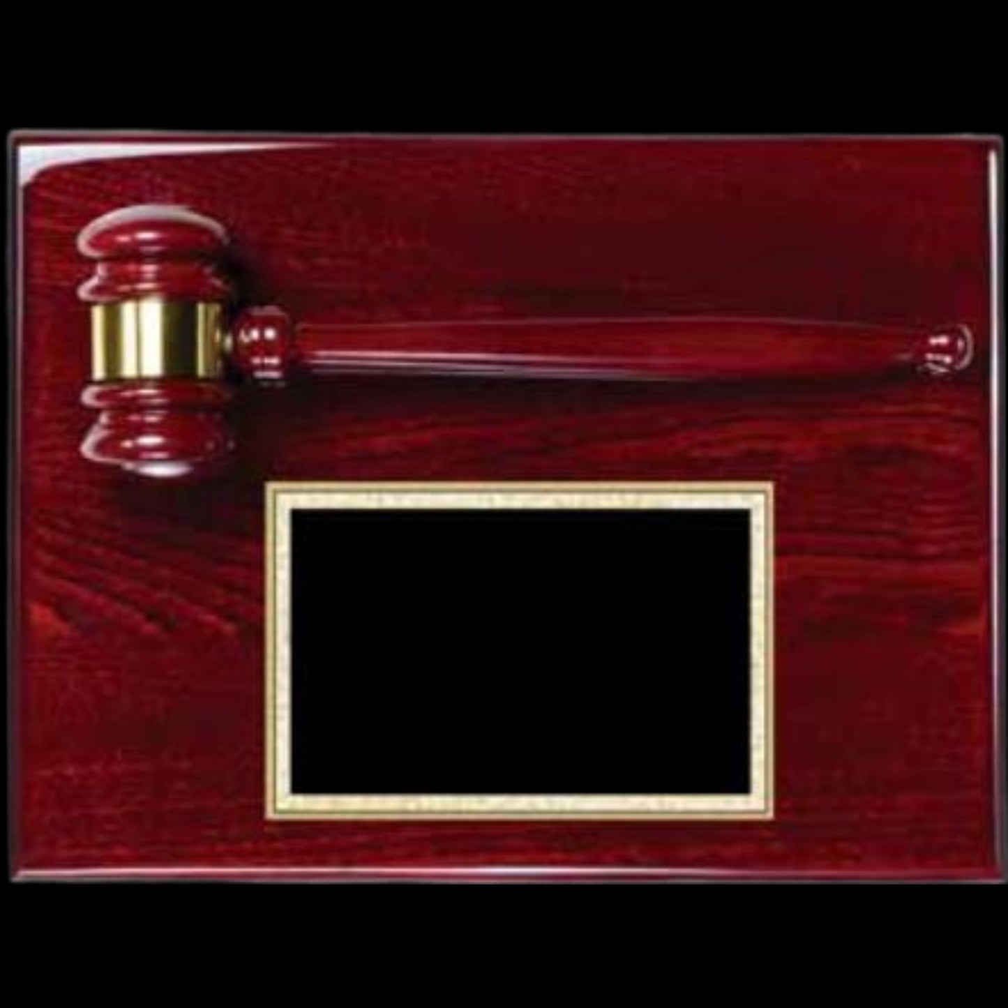 Rosewood Gavel Plaque 9" x 12" / Rosewood