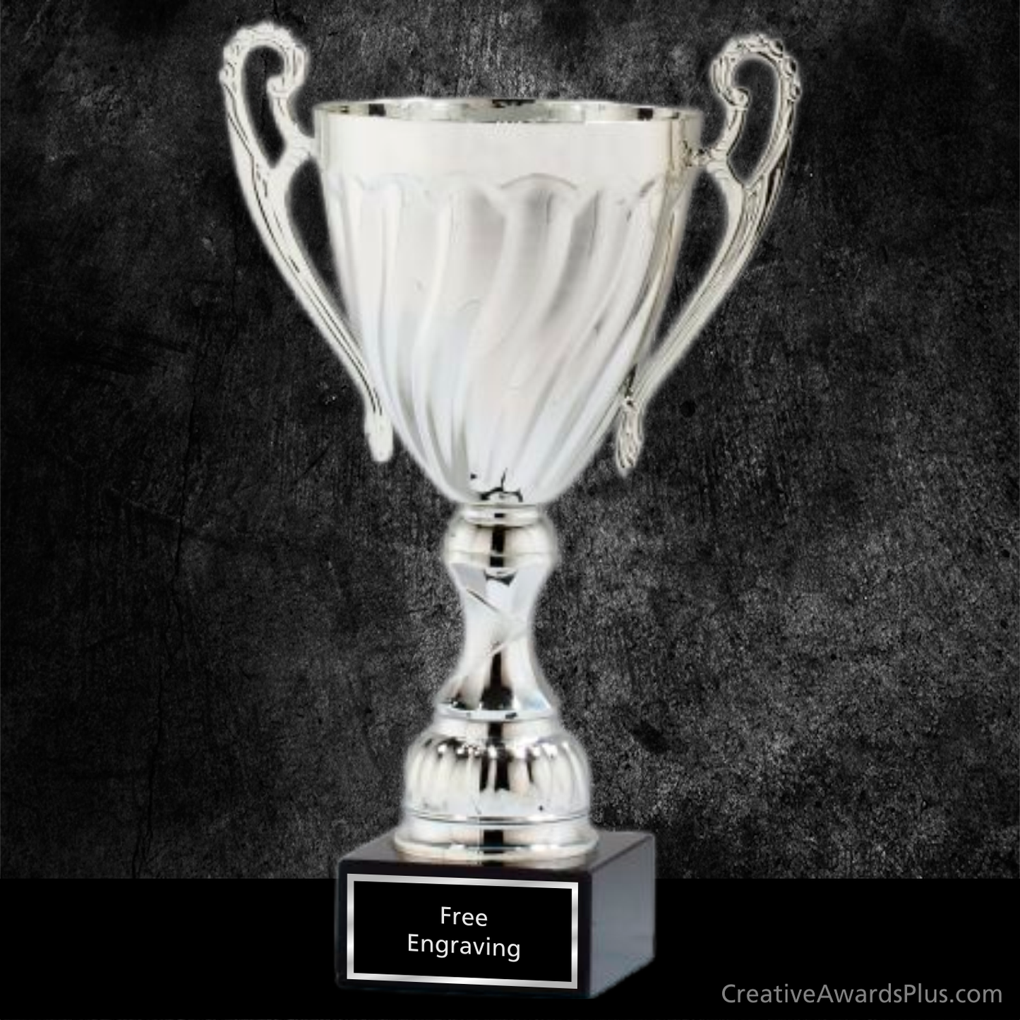Swirl Trophy Cup 19.5" / Silver