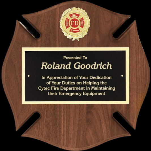 Maltese Cross Walnut Plaque 12" x 12" / Walnut