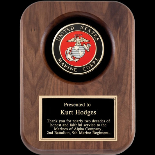 Marine Walnut Plaque 9" x 12" / Walnut