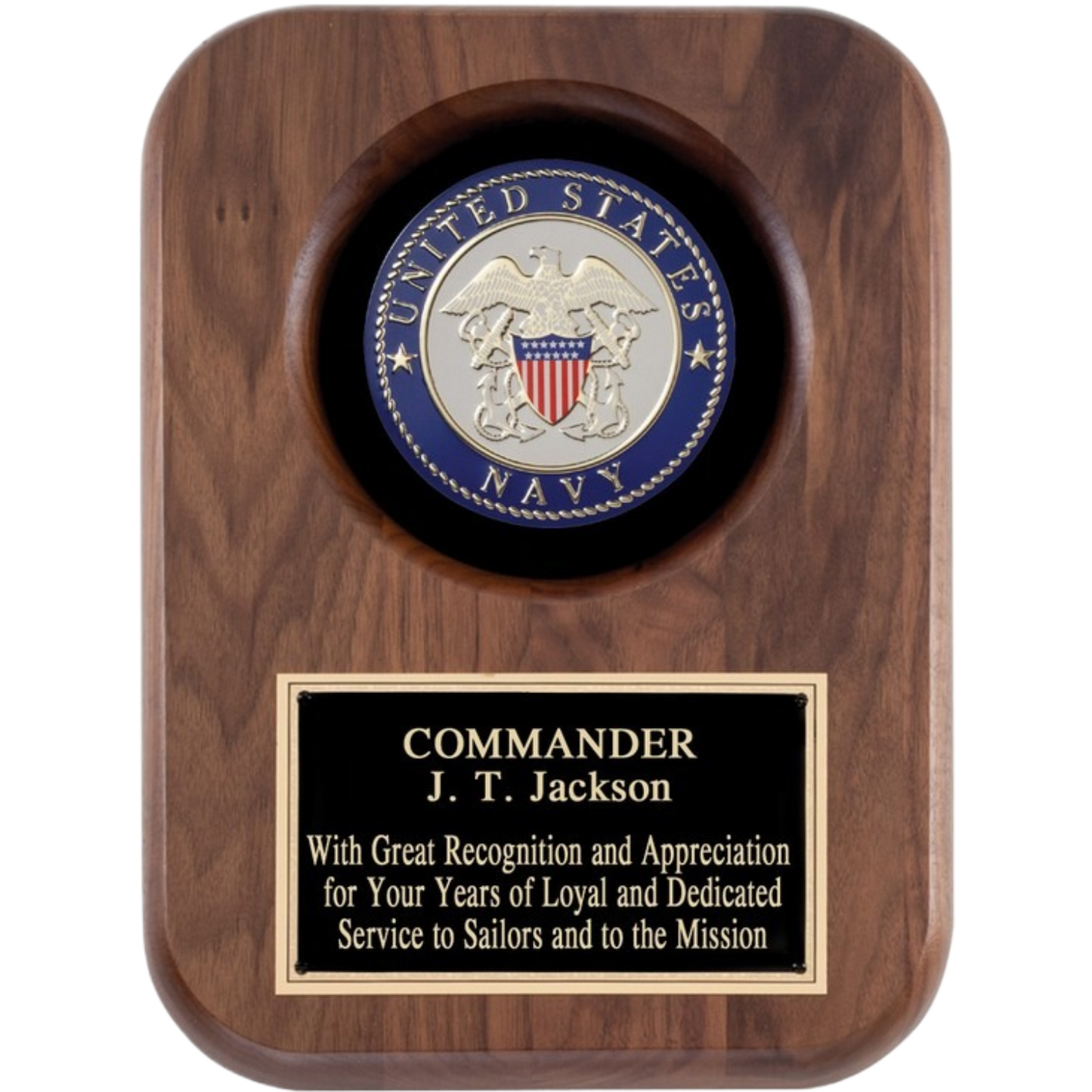 Navy Walnut Plaque 9" x 12" / Walnut