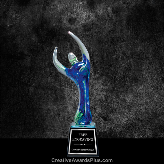 Celebration Art Glass 11.5" / Blue/Green