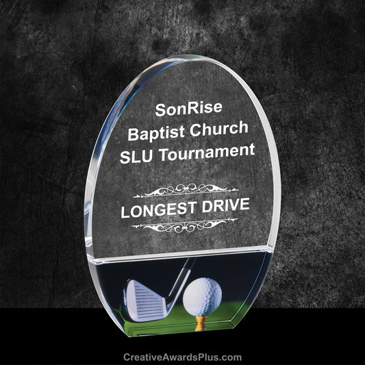 Golf Acrylic Award 7" / Green