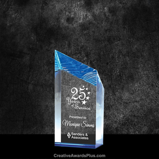 Glacier Acrylic Award 6" / Blue