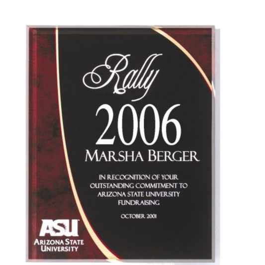 Horizon Burgandy Acrylic Plaque 8" x 10" / Burgundy