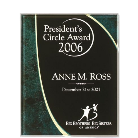 Horizon Green Acrylic Plaque 8" x 10" / Green