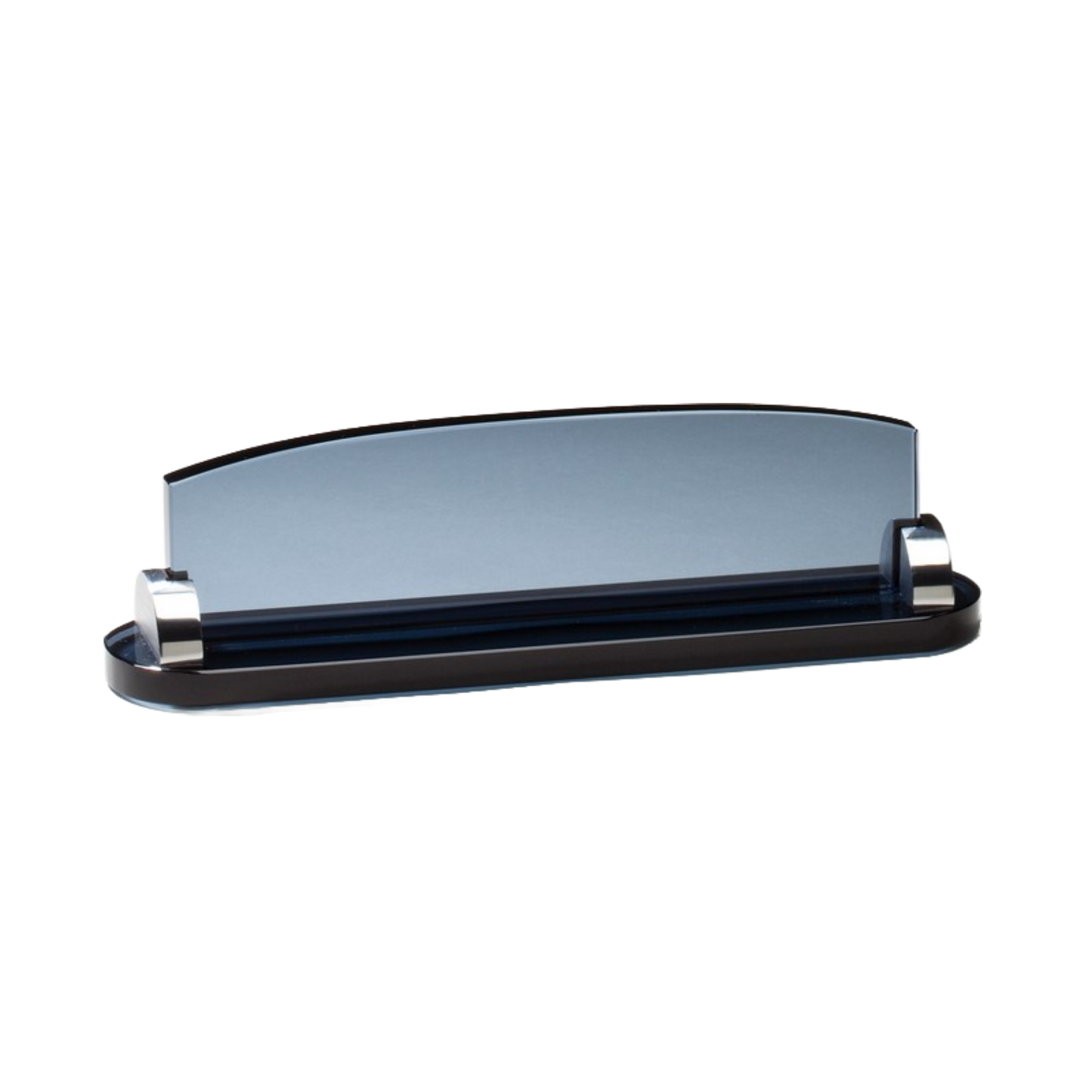 Smoked Glass Desk Block 9.5" / Black