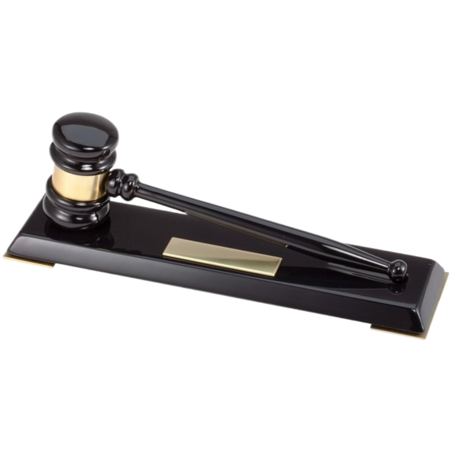 Deluxe Ebony Gavel Set 10" / Black Piano Finish