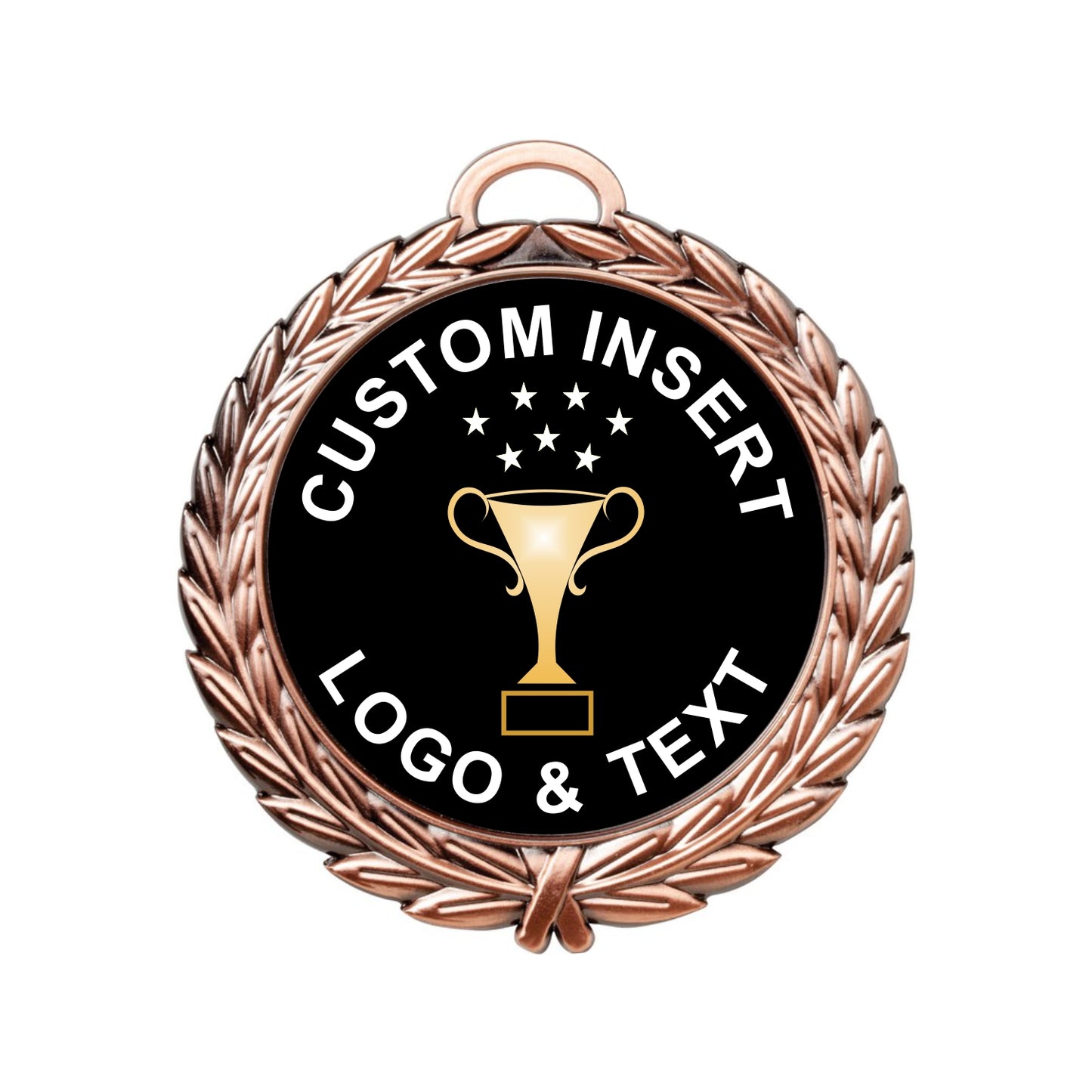 Laurel Insert Holder Medal 2.75" / Bronze (Copper Tone)