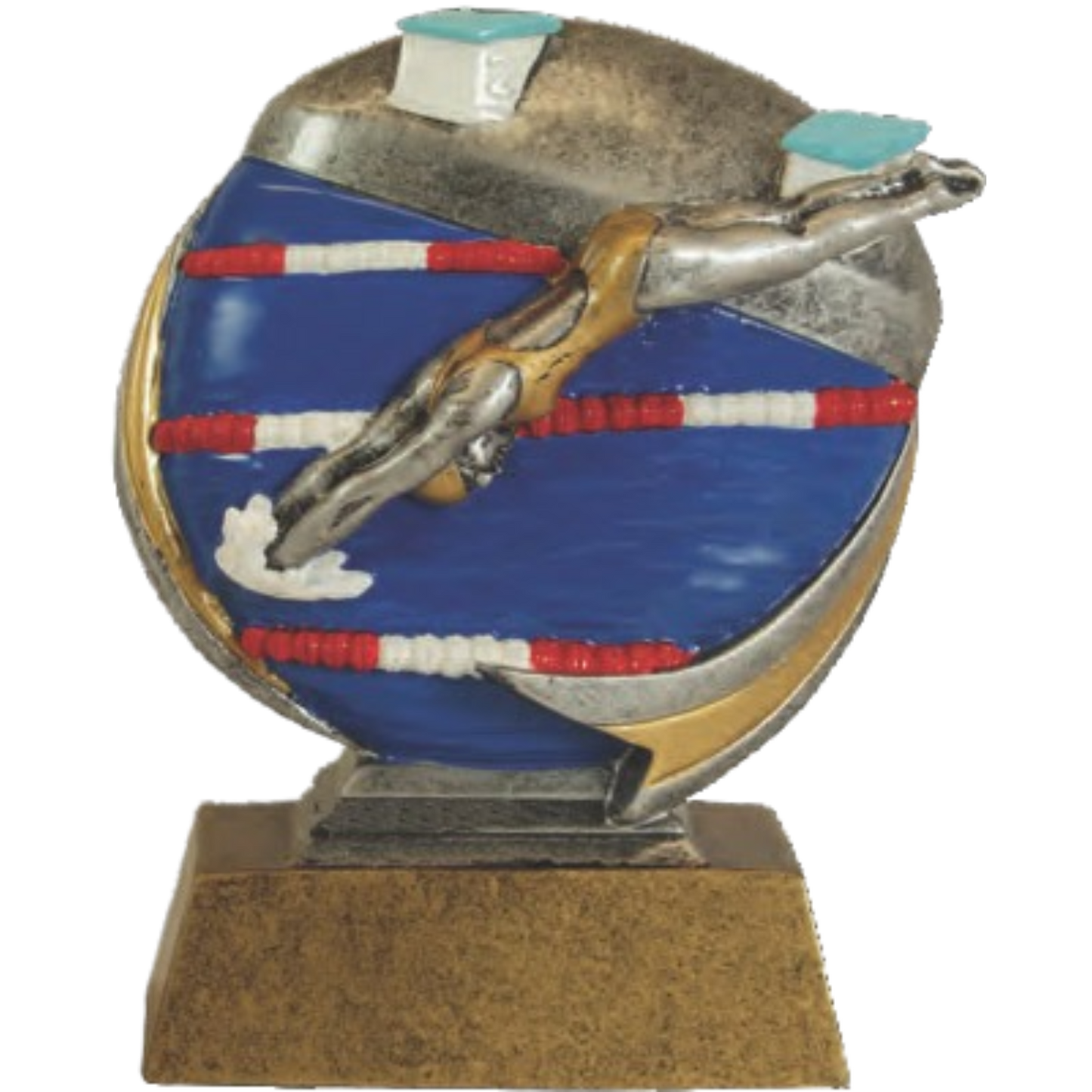 Color 3D Female Swimming Award 5"