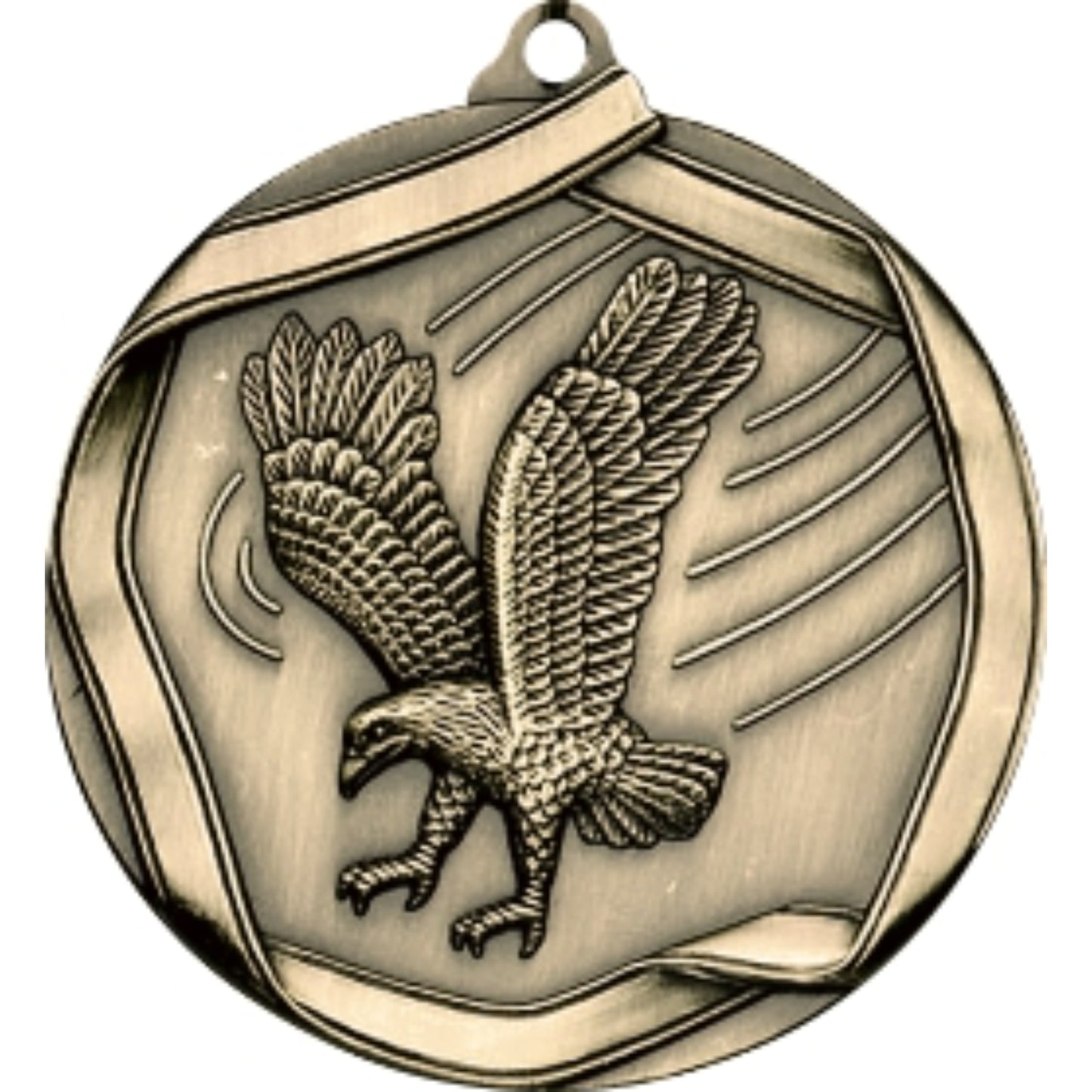 Ribbon Eagle Medal 2.25" / Gold