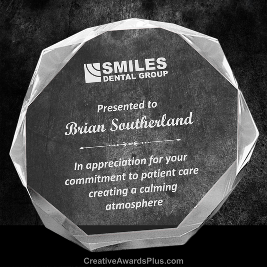 Octagon Acrylic Award 7" / Clear