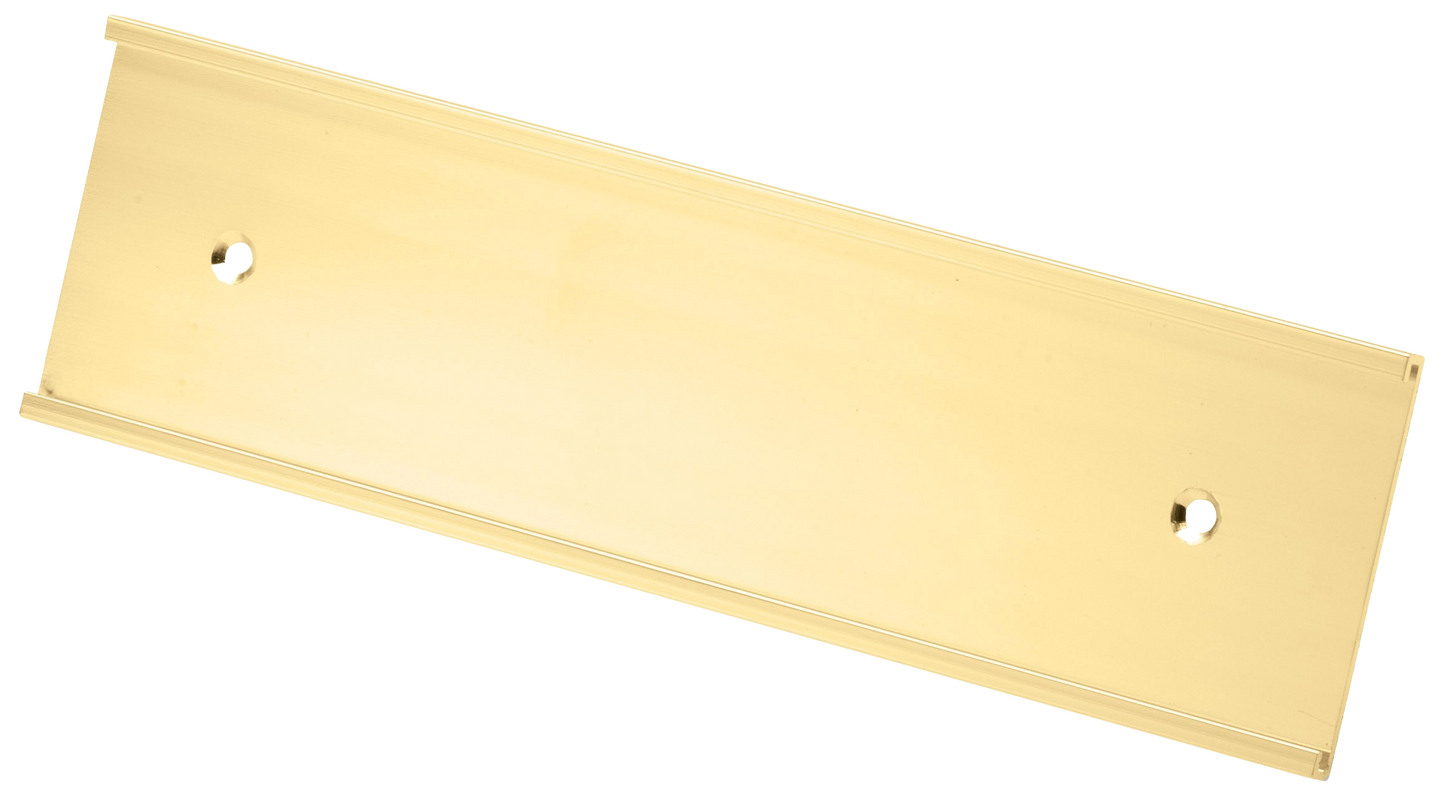 Wall Name Plate Holder - Bright Gold 2" x 10" / Bright Gold