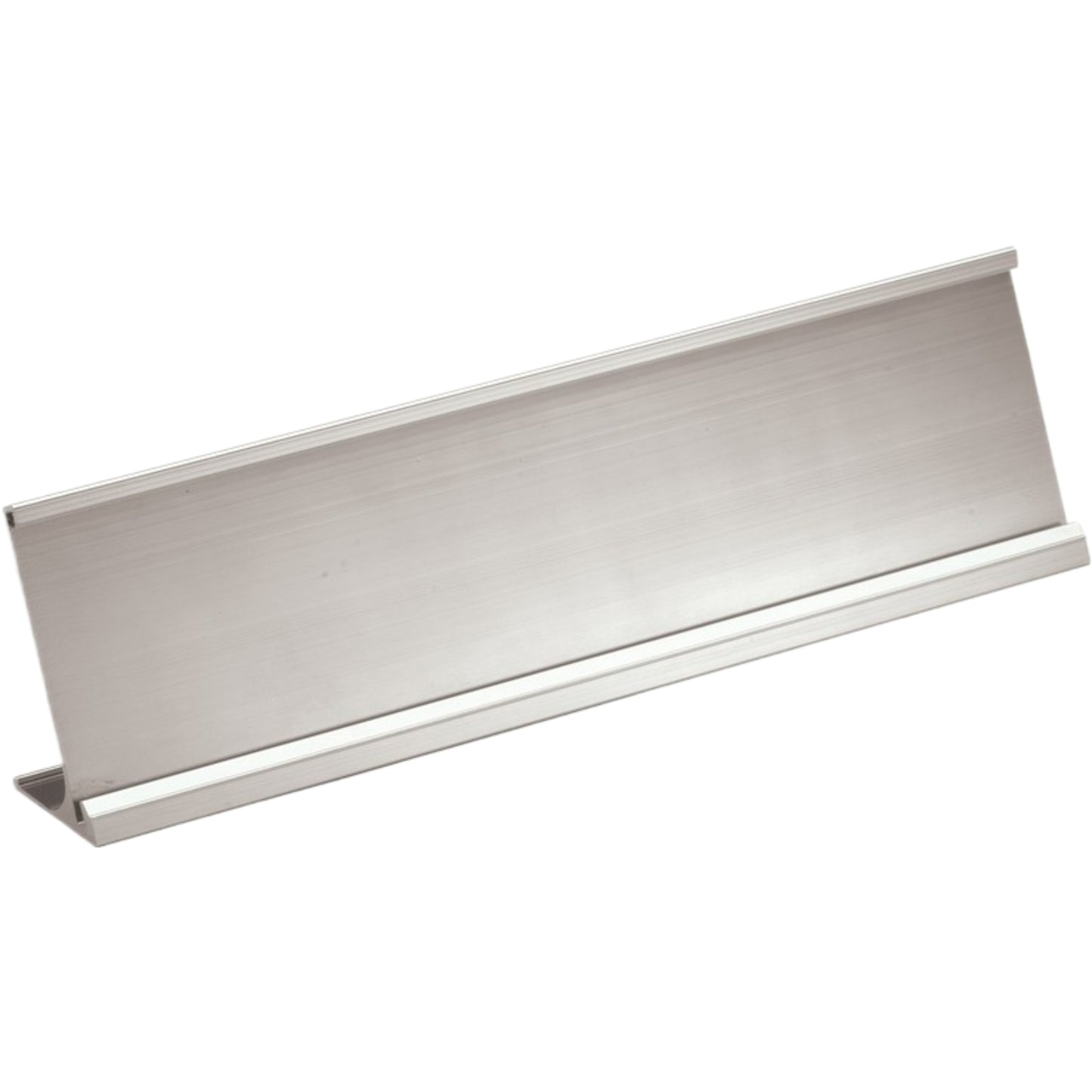 Desk Name Plate Holder - Silver 2" x 8" / Silver