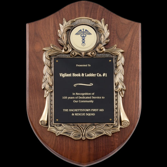 Barhill Ornate Walnut Plaque 10.5" x 16" / Walnut