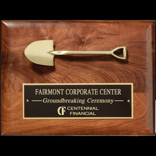 Barhill Shovel Walnut Plaque 9" x 12" / Walnut