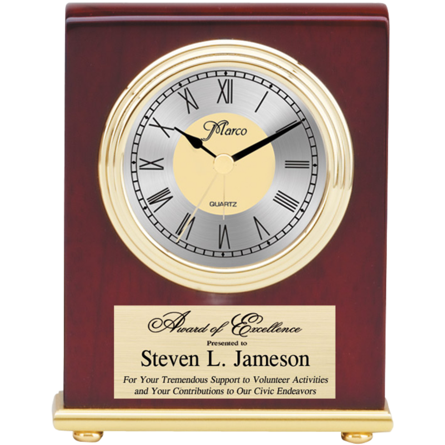 Small Rectangular Rosewood Clock 5" / Rosewood