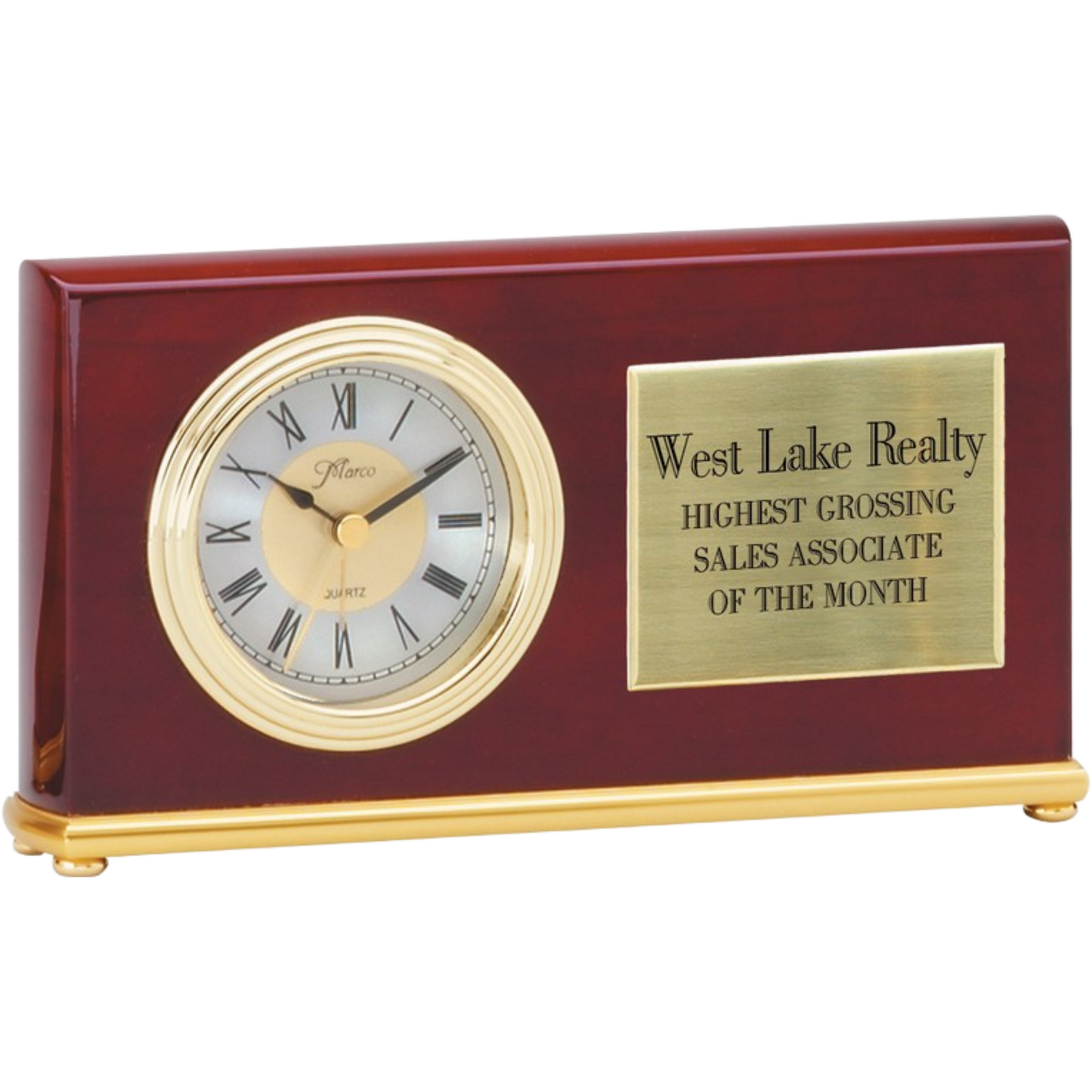 Small Horizontal Rosewood Clock 4" / Rosewood