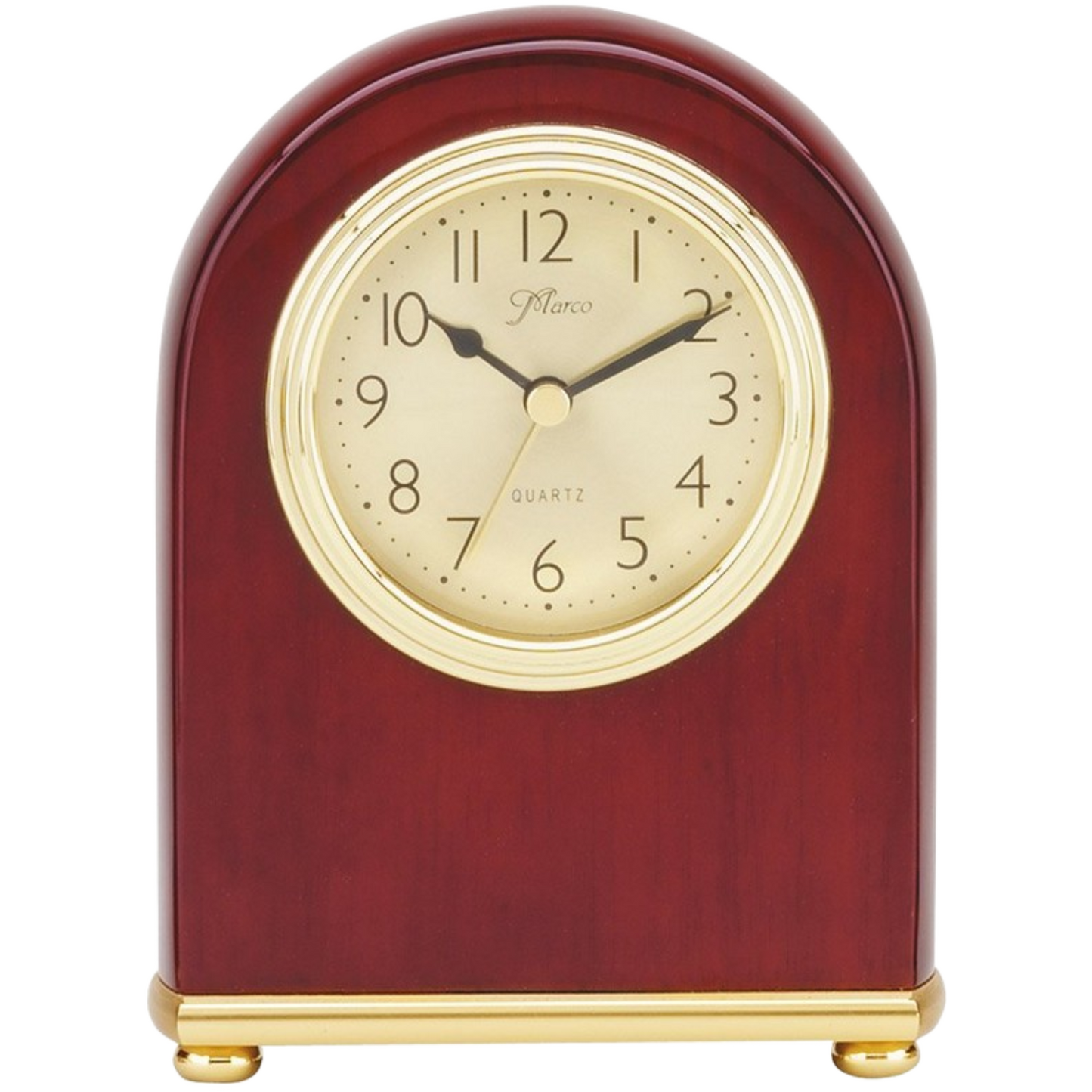 Domed Rosewood Gold Clock 6.5" / Rosewood