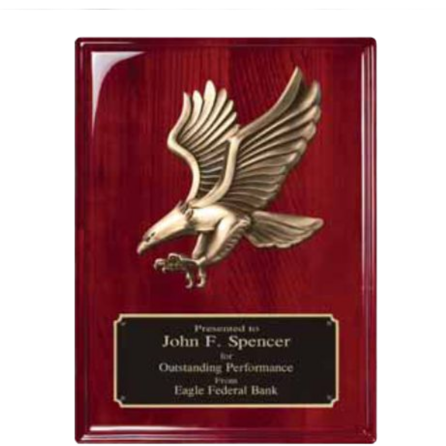 Barhill Eagle Rosewood Plaque 8" x 10" / Rosewood