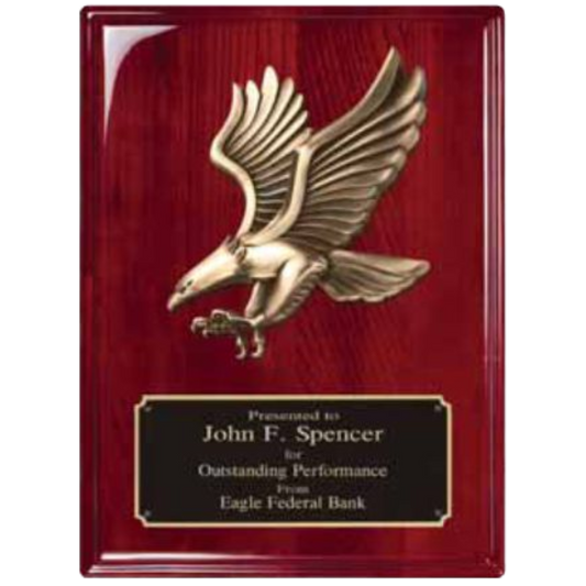 Barhill Eagle Rosewood Plaque 9" x 12" / Rosewood