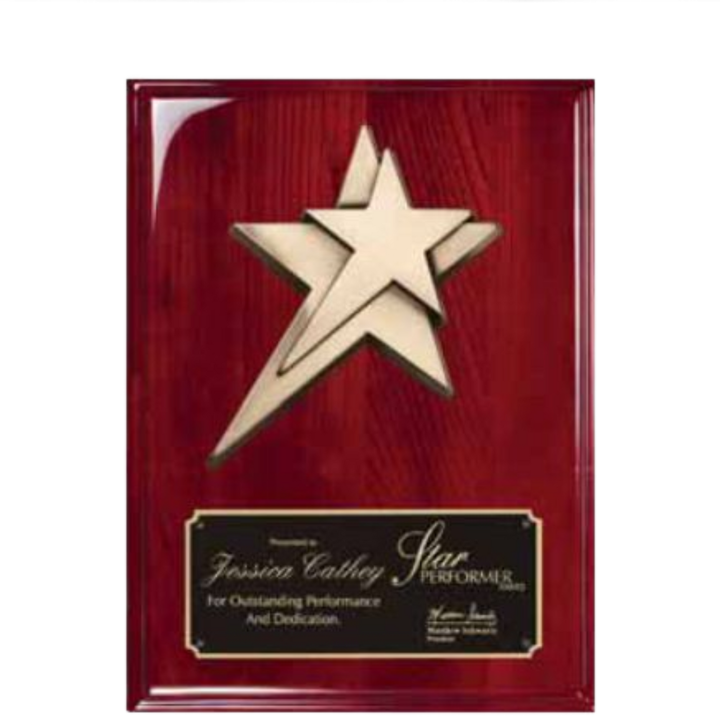 Barhill Star Rosewood Plaque 8" x 10" / Rosewood
