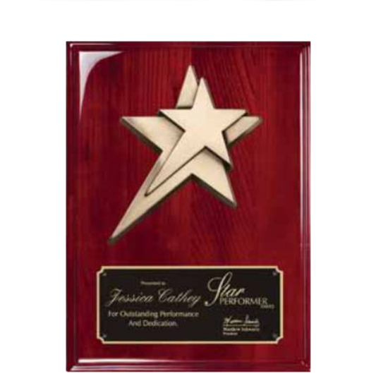 Barhill Star Rosewood Plaque 8" x 10" / Rosewood