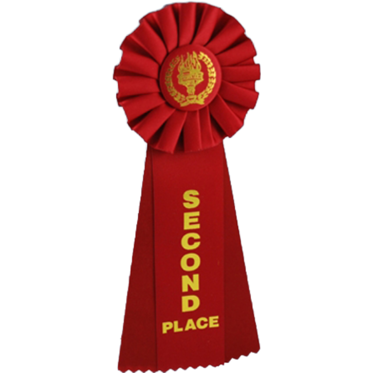 Rosette 2nd Place Ribbon 11" / Red
