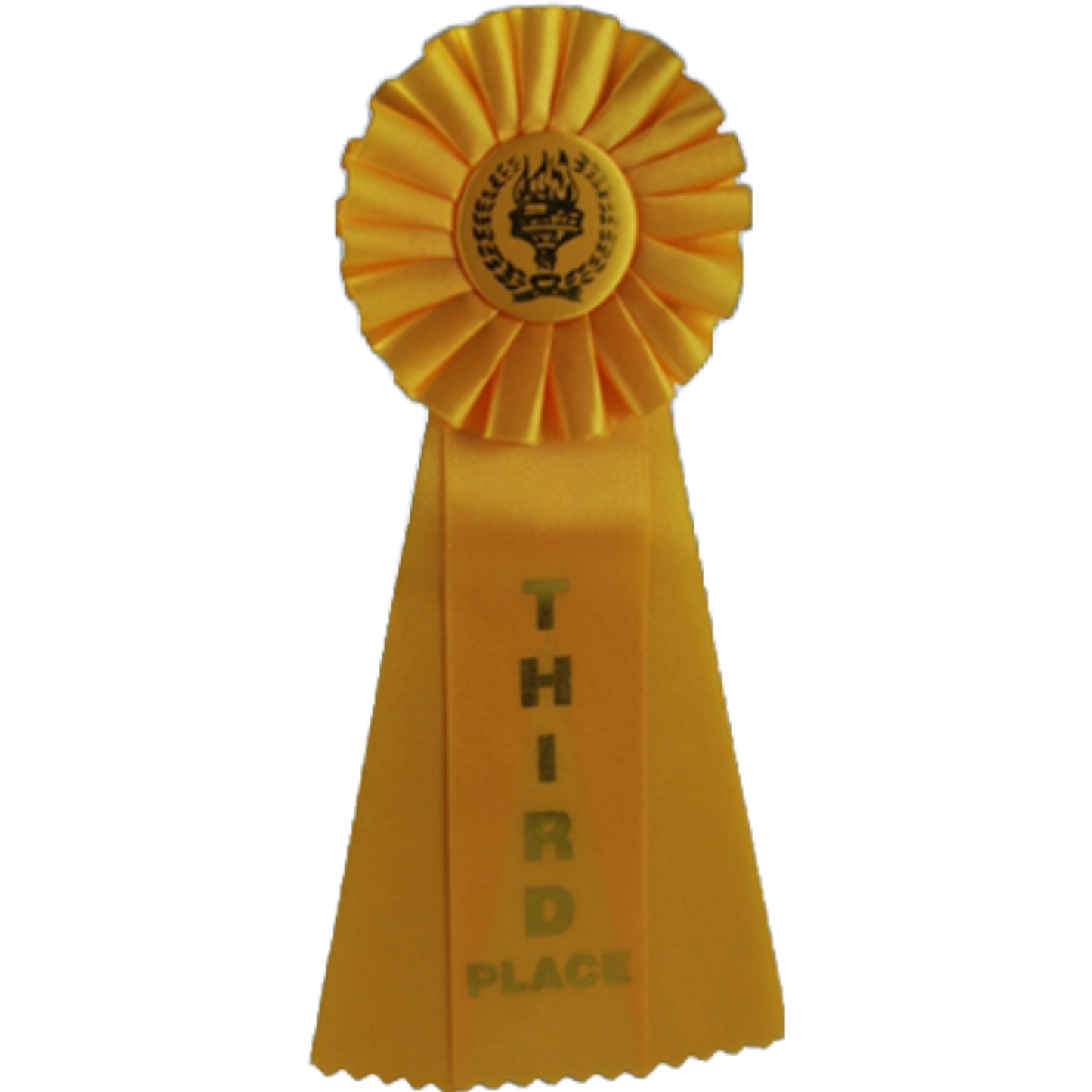 Rosette 3rd Place Ribbon 11" / Yellow