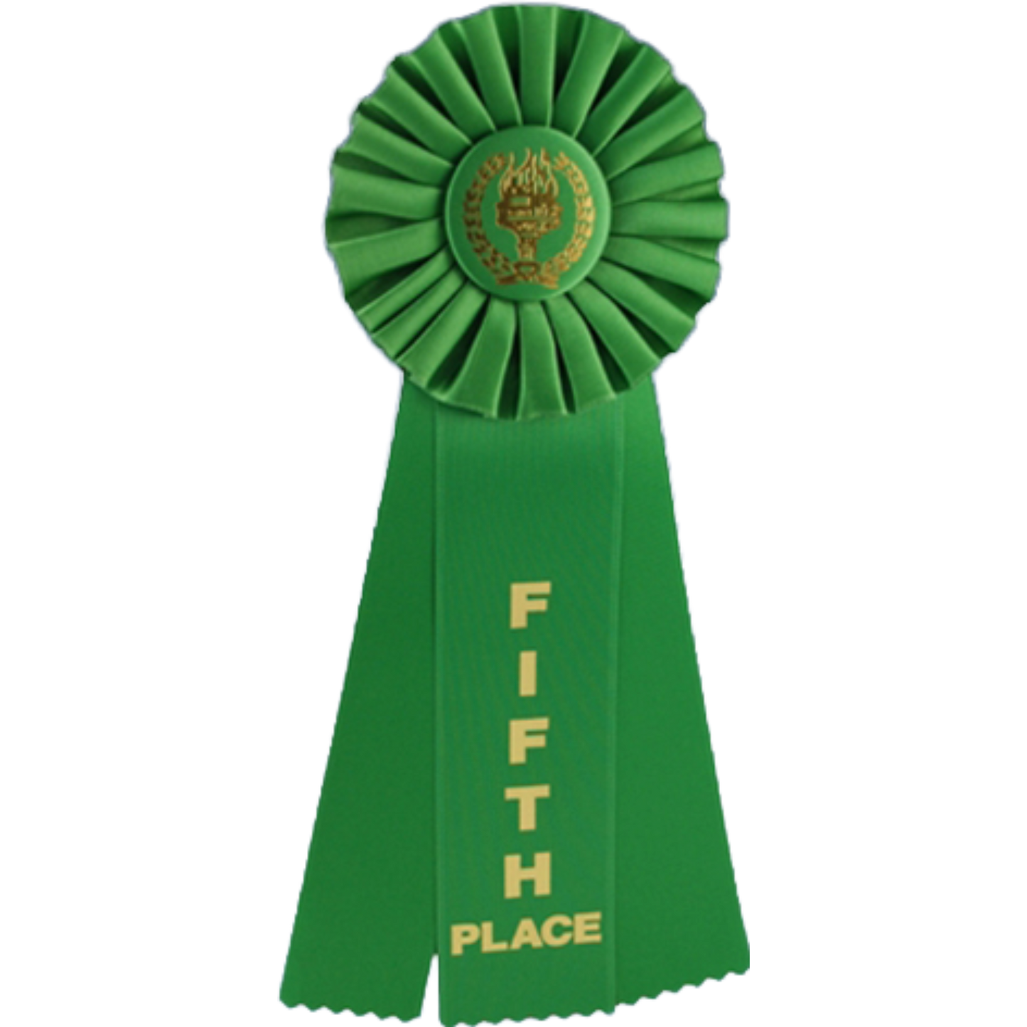 Rosette 5th Place Ribbon 11" / Green